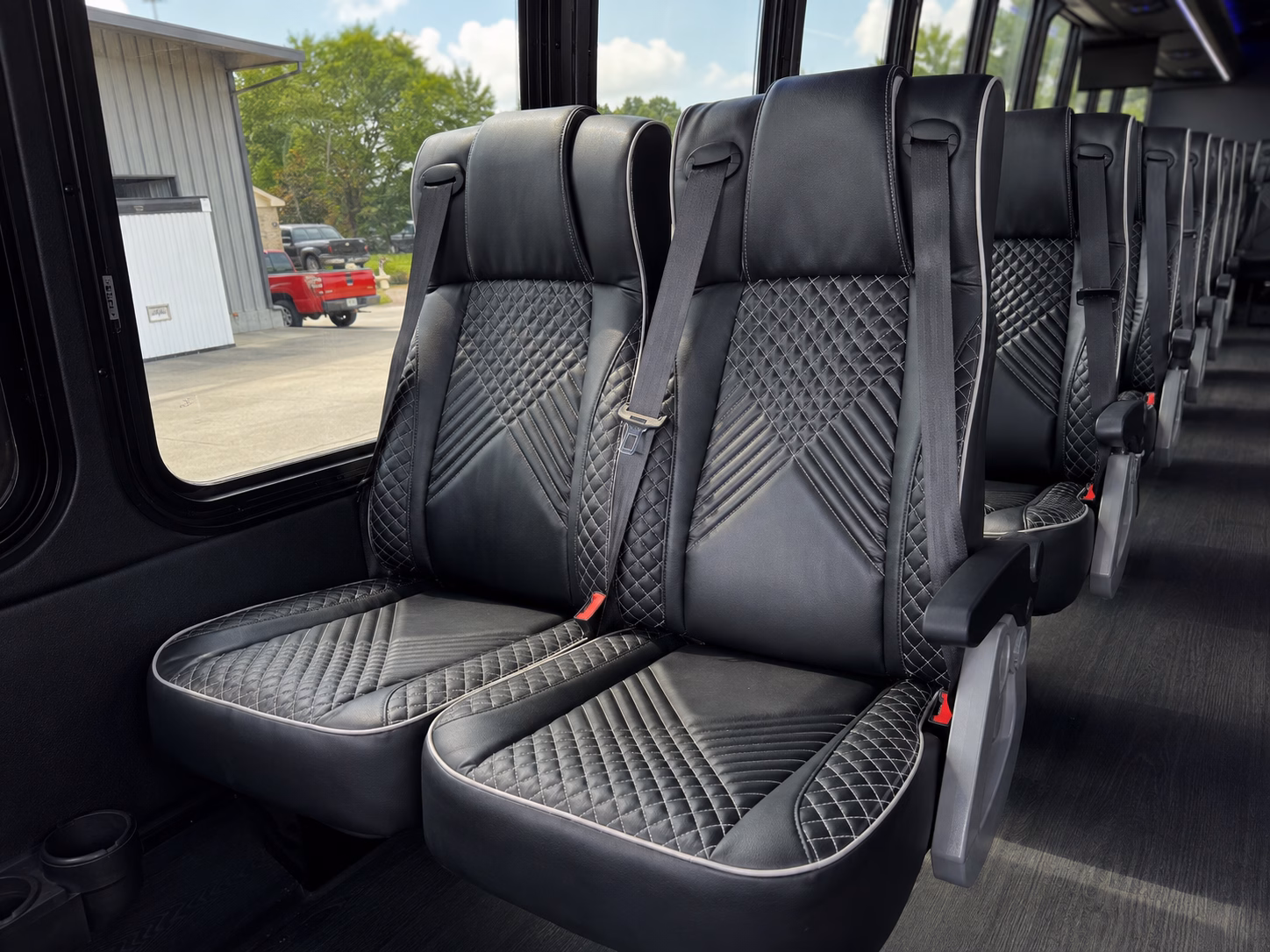 clearwater charter bus rental interior