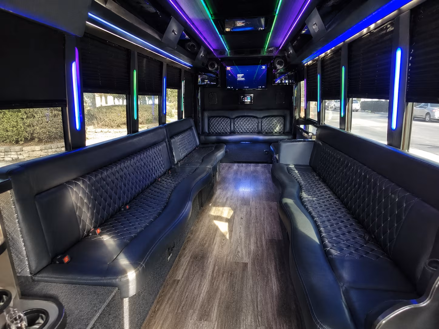 spring hill 15 passenger party bus interior