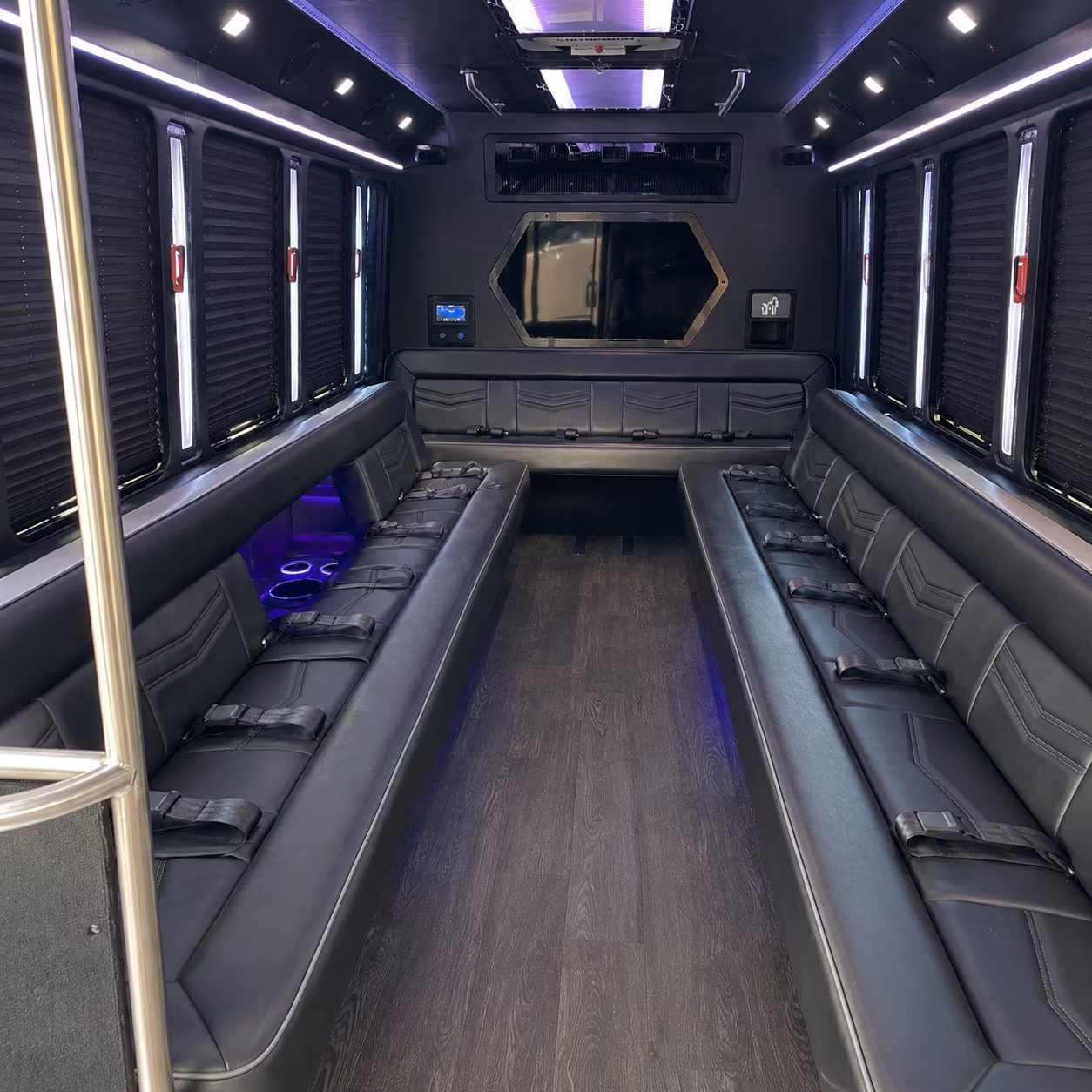 spring hill 18 passenger party bus interior