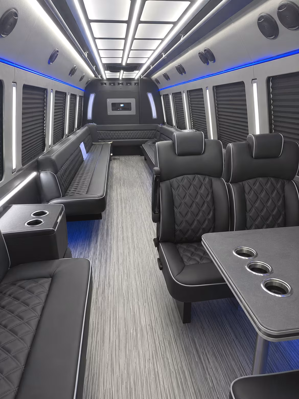 spring hill 25 passenger party bus inside