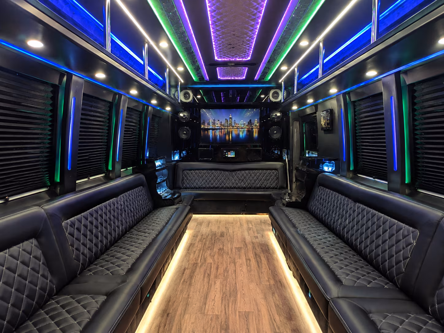 spring hill 25 passenger party bus interior