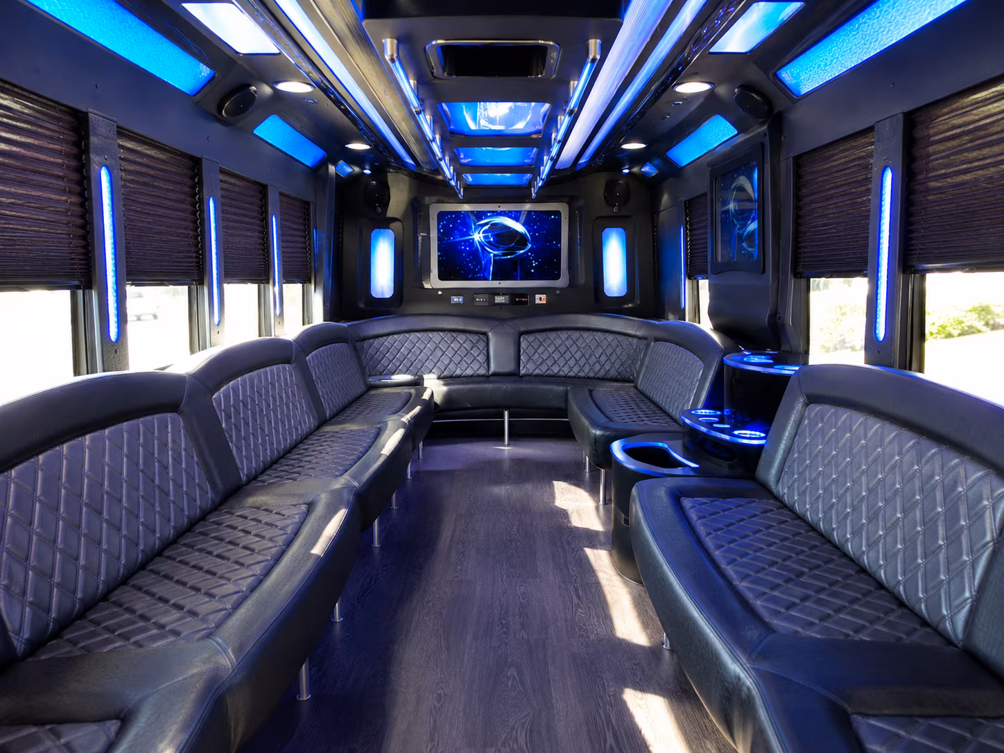 spring hill 28 passenger party bus inside