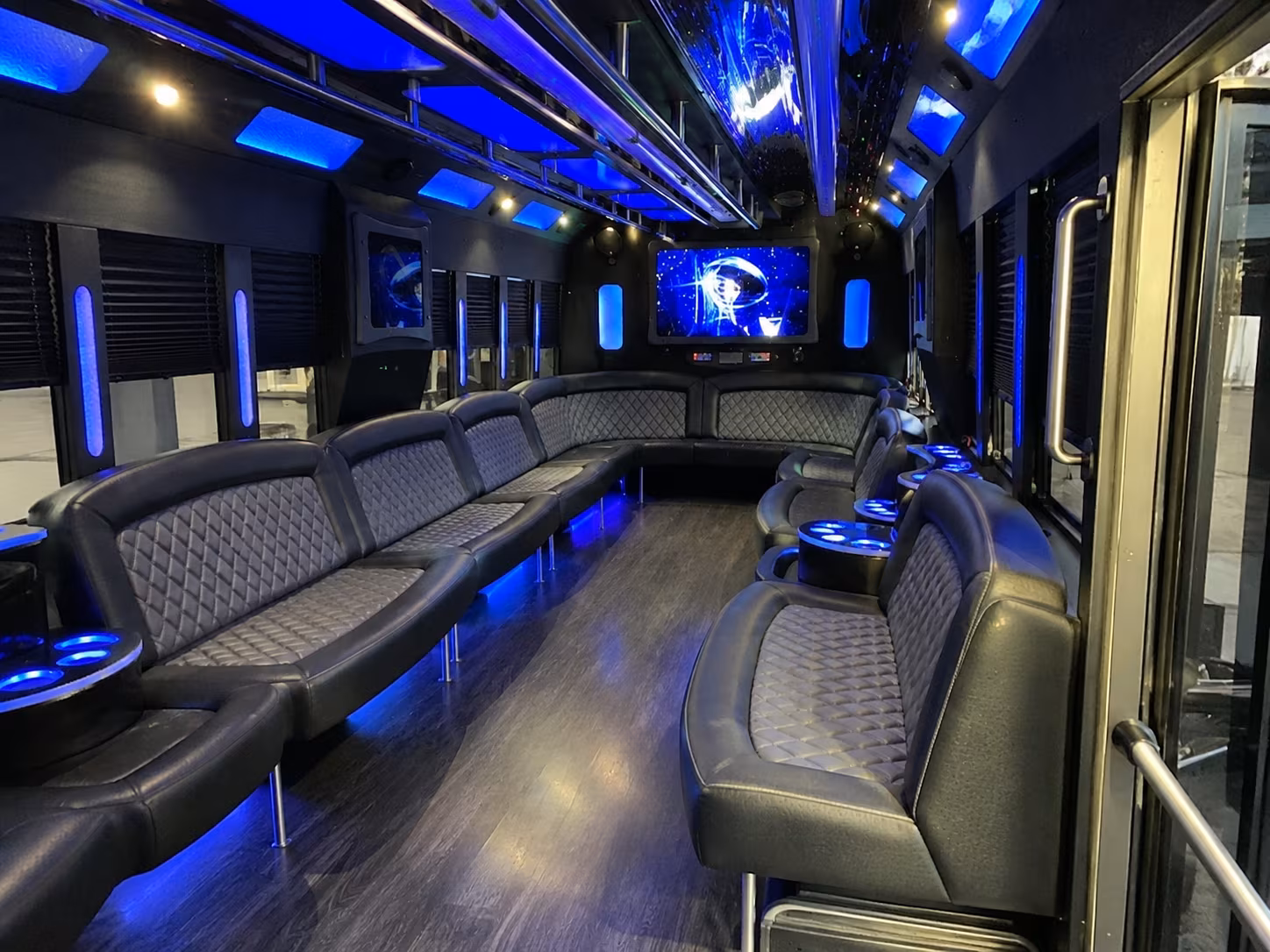 spring hill 28 passenger party bus interior