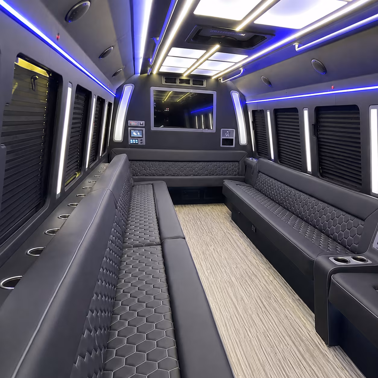spring hill 40 passenger party bus inside