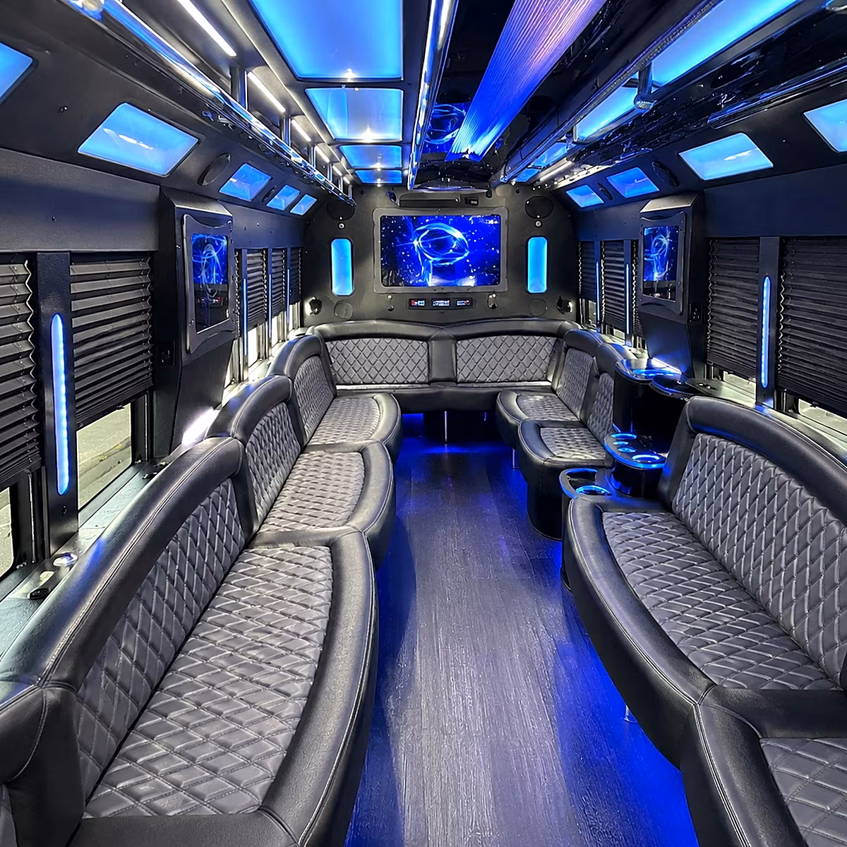 spring hill 50 passenger party bus interior